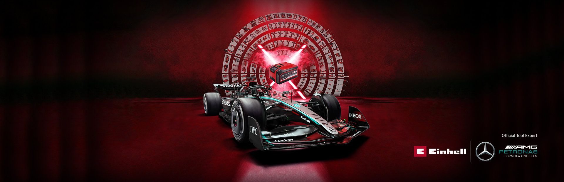 Billboard image of formula 1 mercedes car 
