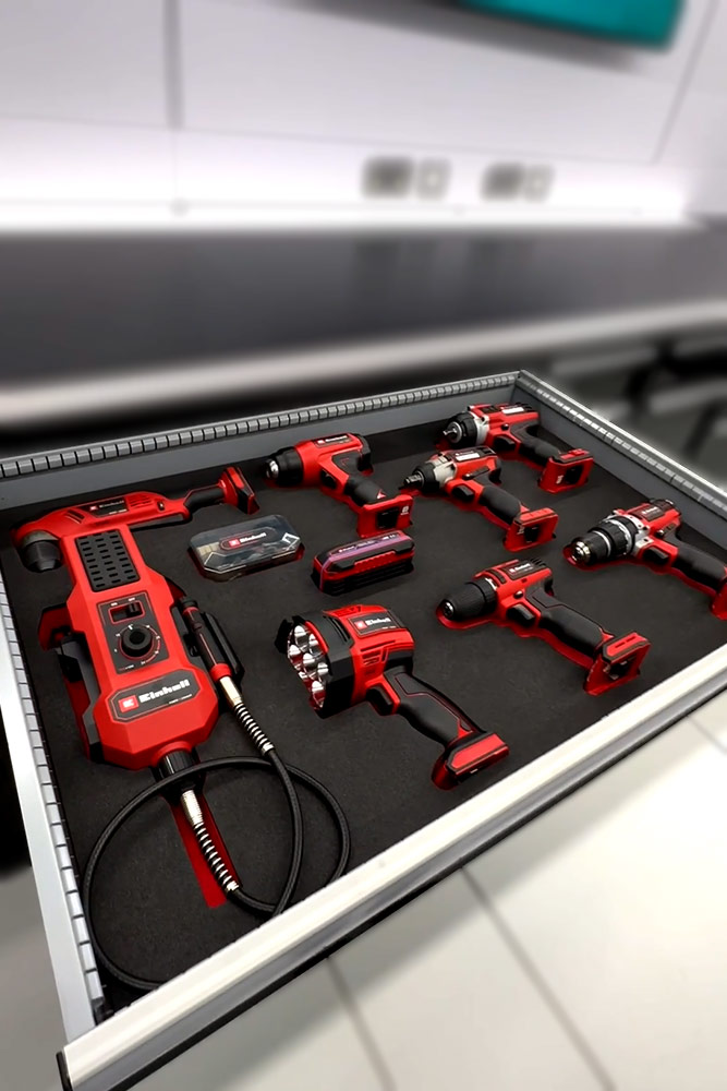 Einhell tools for the Formula 1 Mercedes team.