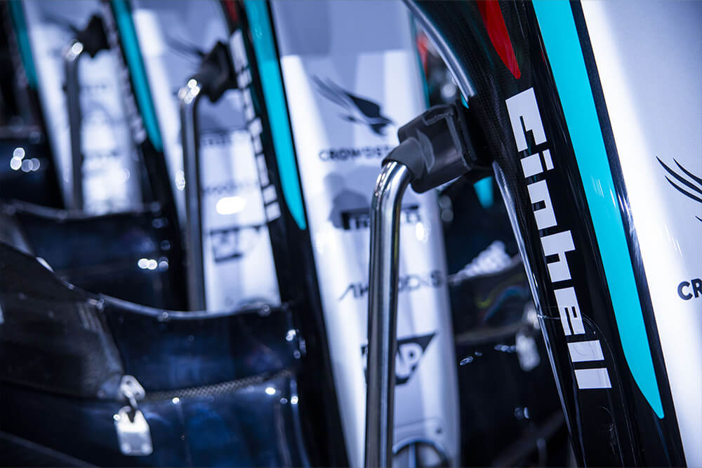 Close-Up image of the Einhell logo on the race car